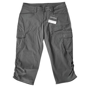 Eddie Bauer Horizon Collection Gray Hiking Capri Pants Size 2 Petite